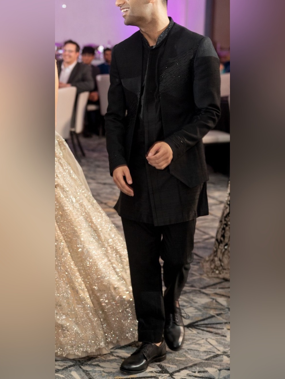 Men's Black Jacket Blazer Set